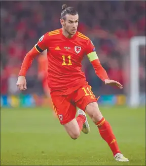  ?? Photo: The Mirror ?? Focused… Gareth Bale insists he will not be affected by speculatio­n about his future as he prepares to lead Wales at Euro 2020.