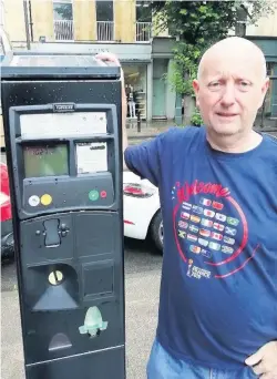  ??  ?? Martin Radford is angry that Gloucester­shire County Council gave him a fine for being parked in a taxi rank, claiming that he wasn’t provded adequate signage