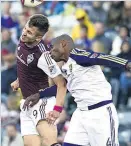  ??  ?? HEADACHES: Doyle (left) in MLS action