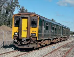  ?? David Hunt ?? During driver training and testing of the route, GWR Class 150 DMU 150246 arrives at Okehampton on September 20. From November 20, Okehampton will become part of the national rail network after an absence of almost 50 years.