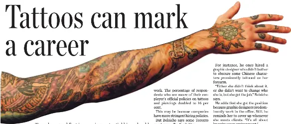 can you have tattoos as a graphic designer