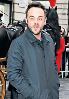  ??  ?? Recovery: Ant Mcpartlin will not be hosting I’m a Celebrity...this year