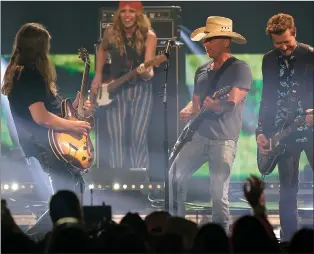  ?? ASSOCIATED PRESS PHOTO ?? Kenny Chesney performs “Beer In Mexico” at the CMT Music Awards at the Municipal Auditorium in Nashville, Tenn.