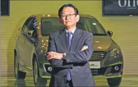  ?? RAJ K RAJ/HT PHOTO ?? ▪ Maruti Suzuki MD and CEO Kenichi Ayukawa says the cost of changing technology in automobile­s is one of the challenges facing the industry.