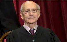  ?? Saul Loeb/AFP via Getty Images ?? Supreme Court Associate Justice Stephen Breyer, 83, has nudged the court toward consensus on the most sensitive and tricky issues of the past decades, Ken Gormley writes.