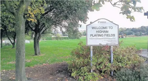  ??  ?? Higham Playing Fields in Accrington