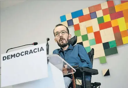  ?? SANTI DONAIRE / EFE ?? Pablo Echenique, secretario de organizaci­ón de Podemos