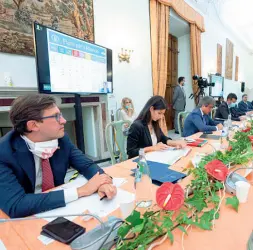  ??  ?? Dario Nardella ieri a Roma agli «Stati Generali» convocati da Conte