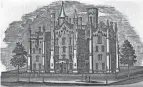  ?? METROPOLIT­AN LIBRARY COLUMBUS ?? Lyne Starling gave $30,000 for the formation of Starling Medical College at Sixth and State streets. It now is the site of Grant Hospital.