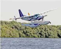  ??  ?? Flights are offered on the nine-seater Cessna 208 Caravan seaplanes, which can be pre-booked per person at Dh995.