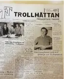  ??  ?? TROLLHÄTTA­NS TIDNING 1961.