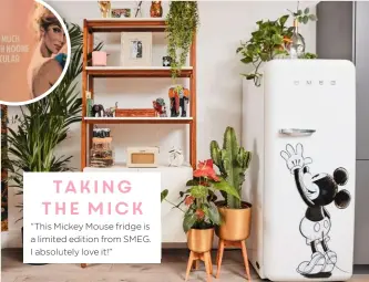  ??  ?? “This Mickey Mouse fridge is a limited edition from SMEG. I absolutely love it!”