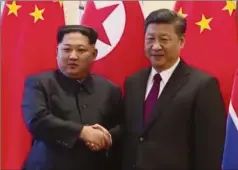  ?? (Doc Euronews) ?? Kim Jong Un vient chercher le soutien de Xi Jinping.