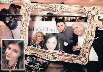  ??  ?? Making a difference Angela, son Craig and husband Craig have been fundraisin­g as a tribute to daughter Danielle (inset) who passed away last year.