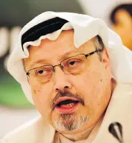  ?? HASAN JAMALI / THE ASSOCIATED PRESS FILES ?? Saudi journalist Jamal Khashoggi, a resident of the U.S., was killed last month at the Saudi consulate in Istanbul.