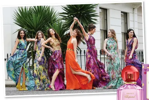  ??  ?? FANCY FREE Young models capture the bohemian chic spirit of the perfume collection; Felicia Roses, sweet and aromatic