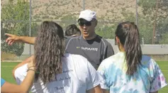  ??  ?? Steve Baca agreed to step in as head coach of the Pojoaque Valley girls soccer program just two days before the first practice.