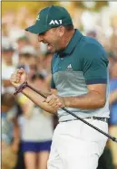  ?? Ap photo ?? Sergio Garcia celebrates his victory in a playoff yesterday at the Masters.