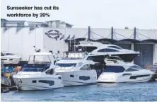  ??  ?? Sunseeker has cut its workforce by 20%