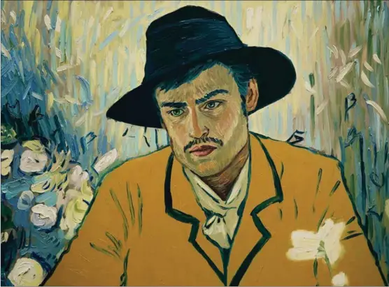  ??  ?? Fortellere­n i Loving Vincent er Armand Roulin (Douglas Booth), som får i oppdrag å levere et brev til den avdøde maleren Vincent van Goghs bror.