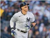  ?? AP FILE ?? Reigning American League MVP Aaron Judge agreed to a nine-year, $360 million free agent contract to remain with the Yankees, according to reports Wednesday.