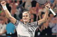  ?? Picture: AFP ?? TRIUMPHANT RETURN: Roger Federer celebrates