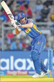  ??  ?? Rajasthan Royals’ Jos Buttler plays a shot during an IPL match against Mumbai Indians at the Wankhede Stadium on Sunday.