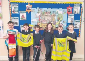  ?? (Pic: Caoimhe Murphy) ?? 1st Class pupils at Kilbehenny NS, who take turns taking the Picker Pals kit home to collect rubbish in their locality.