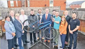  ?? Paul Burrows Photograph­y Ltd ?? A free cycle-recycle workshop took place last week at Accrington Community Learning Centre. Residents were gifted a recycled bike that would have otherwise been disposed of, and shown how to strip it down and refurbish it, returning it to its former glory