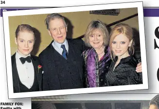  ??  ?? FAMILY FOX: Emilia with parents Joanna David and Edward Fox and brother Freddie. Right, Emilia in Silent Witness