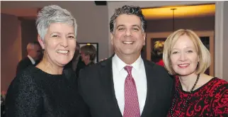  ??  ?? From left, National Arts Centre Foundation CEO Jayne Watson with the NAC Gala committee’s new chair, Gary Zed, and its honorary chair, Laureen Harper, at a reception for NAC Gala organizers.