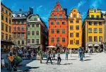  ??  ?? OLD FAVOURITE: Colourful buildings in Gamla Stan in the heart of Stockholm