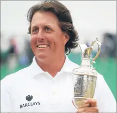  ?? Picture: Getty Images ?? Phil Mickelson holds the Claret Jug after winning the Open Championsh­ip at Muirhead.