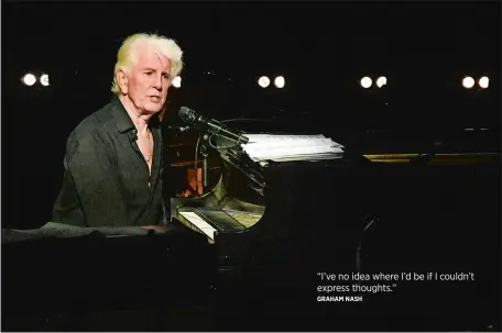  ?? RICHARD SHOTWELL/INVISION/AP ?? Graham Nash will perform at the Garde Arts Center on Saturday.