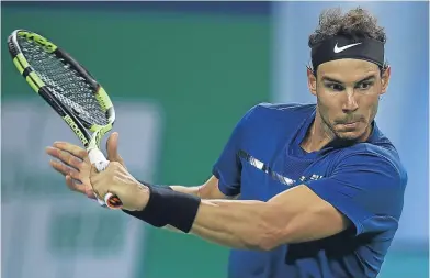  ??  ?? Rafael Nadal saw off Marin Cilic to book his place in the final