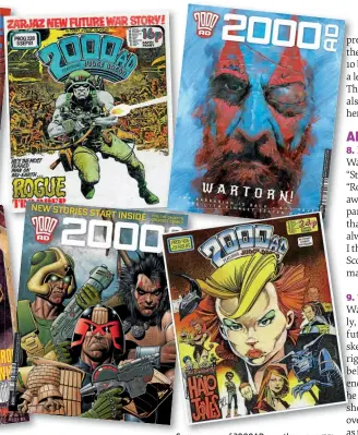  ?? (DR) ?? Some covers of 2000AD over the years.