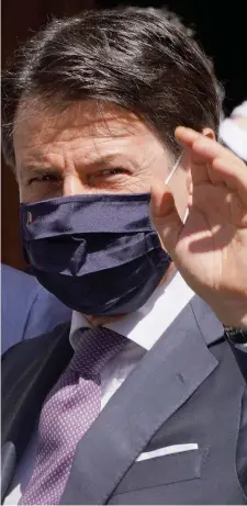  ??  ?? Premier
Giuseppe Conte, 55 anni, a Palazzo Chigi dal 2018