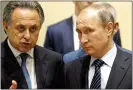  ??  ?? EXPOSED: Mutko (far left) with Putin, and how The MoS has led the way