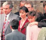  ??  ?? SUPPORT Lorraine comforts the victims’ families in Dunblane in 1996