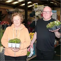  ??  ?? Mary and Nicky Kehoe from Wexford at Drinagh Garden Centre.