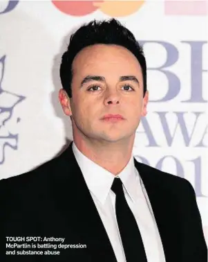  ??  ?? TOUGH SPOT: Anthony McPartlin is battling depression and substance abuse