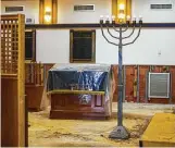  ?? Mark Mulligan / Houston Chronicle ?? Houston’s United Orthodox Synagogues near Brays Bayou was flooded. Harvey had an outsized impact on Houston’s Jewish community.