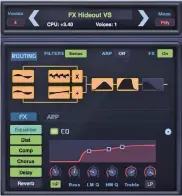  ??  ?? You can insert up to six of the excellent onboard effects, but each module can only appear once