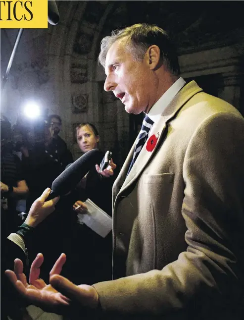  ?? SEAN KILPATRICK / THE CANADIAN PRESS ?? Maxime Bernier says he believes C02 levels are affecting the planet’s climate, but refuses to get into its causes.