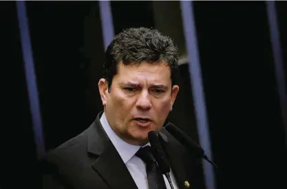  ?? Pedro Ladeira - 1°.abr.24/Folhapress ?? O senador Sergio Moro, alvo de ação que pede sua cassação na Justiça Eleitoral