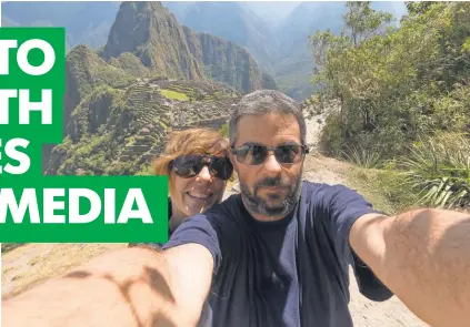  ?? ISTOCKPHOT­O ?? Tourists take a selfie at Machu Picchu, the most visited spot in Peru.