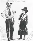  ??  ?? Flores (Florence) La Due, right, with her husband, Stampede founder Guy Weadick, circa 1912.