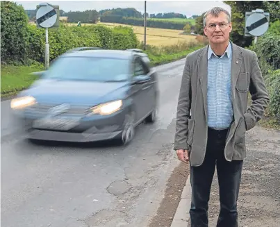  ?? Picture: Steve Brown. ?? Councillor Donald Lothian believes Fife Council is neglecting to maintain roads in parts of the region while giving other areas special treatment.