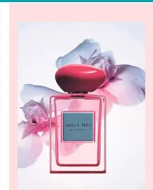  ?? — AFP ?? The latest Armani/Privé couture scent channels 50 shades of pink.