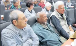  ??  ?? At the recently held Active Citizens’ Movement workshop at DUT were, seated in front from left, Farouk Meer, Judge Thumba Pillay and Professor Jerry Coovadia.